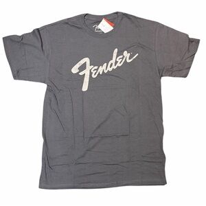 Fender Graphic Tee M Charcoal Grey Cotton Short Sleeve Rock Retro Streetwear